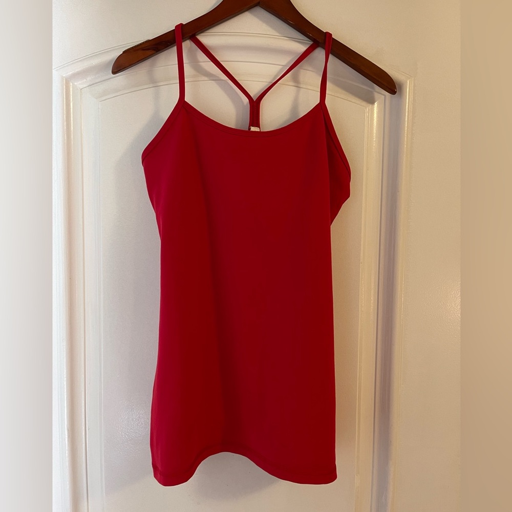 Lululemon Power Y Tank Top  Red 8